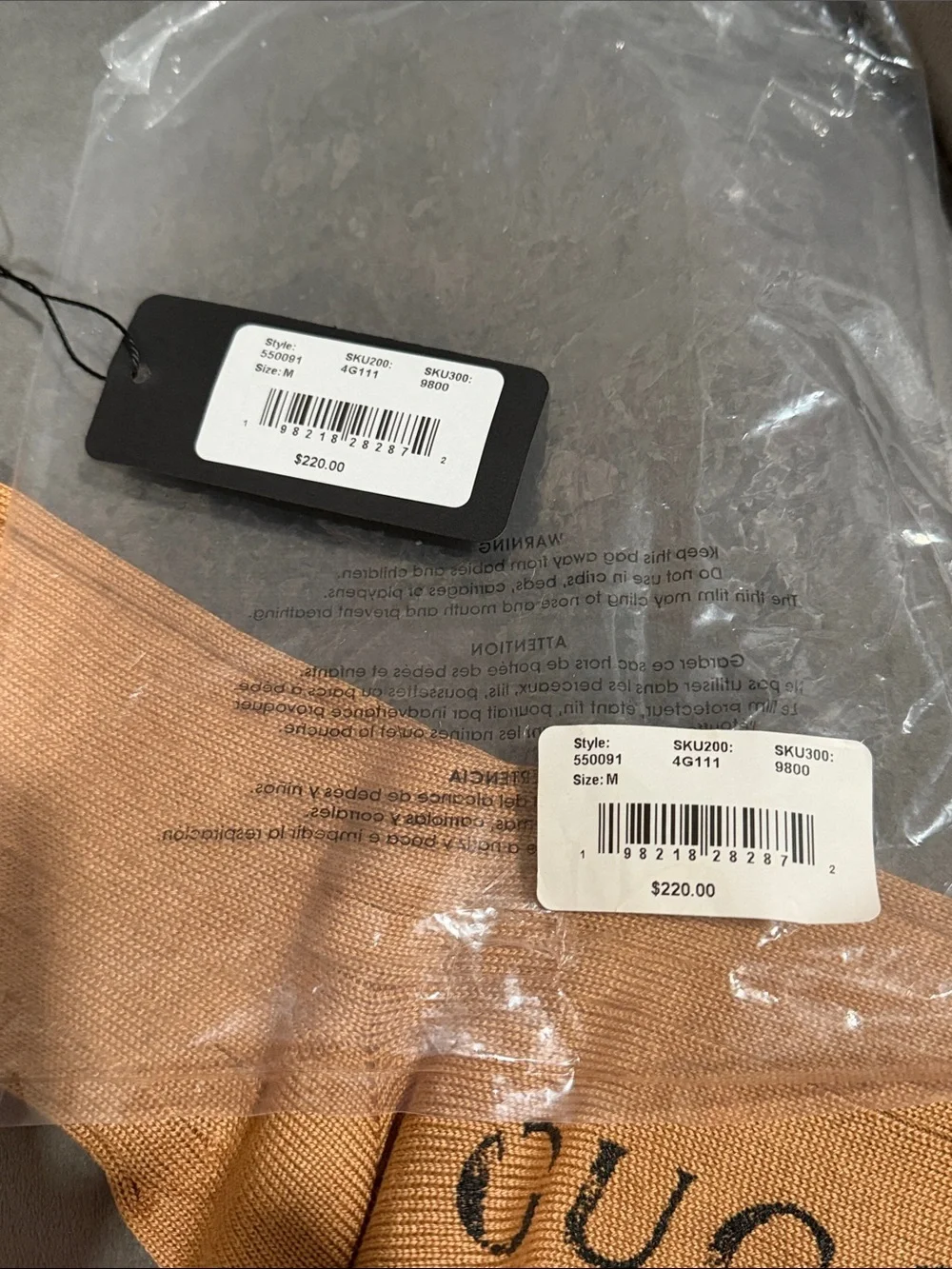 Gucci 1 pair of long sock size M. Retails $220.